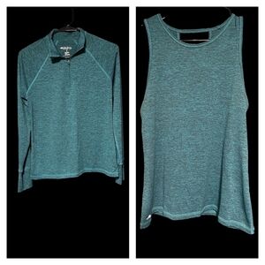 2 for 1 Ideology Matching Set 1/4 zip Performance Pullover & Keyhole Tank Small